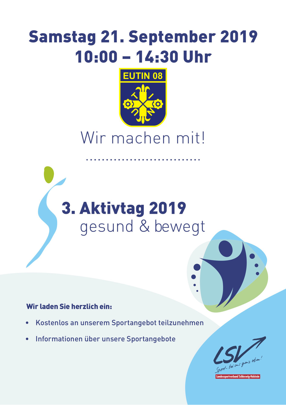 3. Aktivtag 2019 bei Eutin 08 - Wir machen mit!